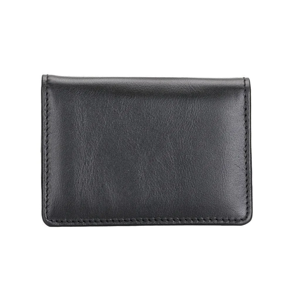 Minimalist Leather Flip Wallet with Coin & Card Slots