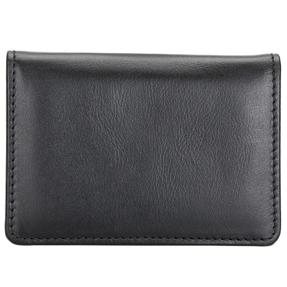 Minimalist Leather Flip Wallet with Coin & Card Slots