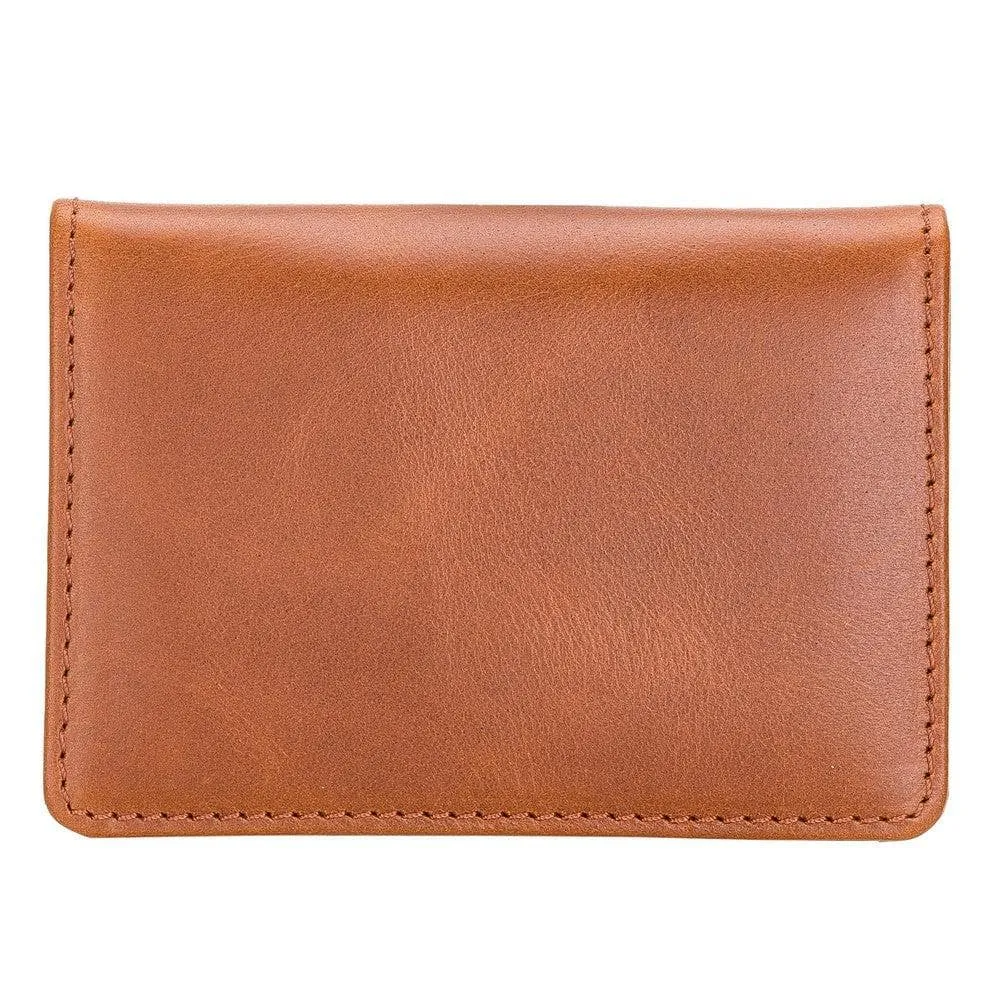 Minimalist Leather Flip Wallet with Coin & Card Slots