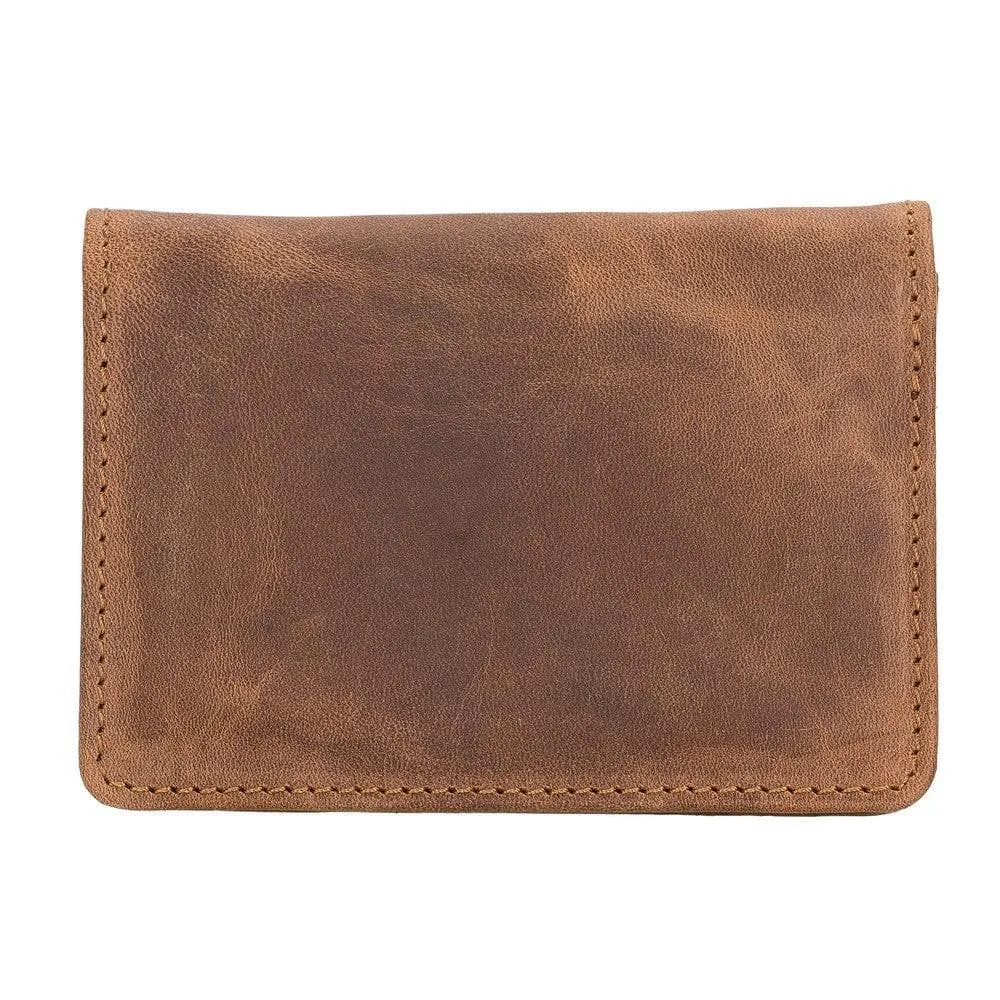 Minimalist Leather Flip Wallet with Coin & Card Slots