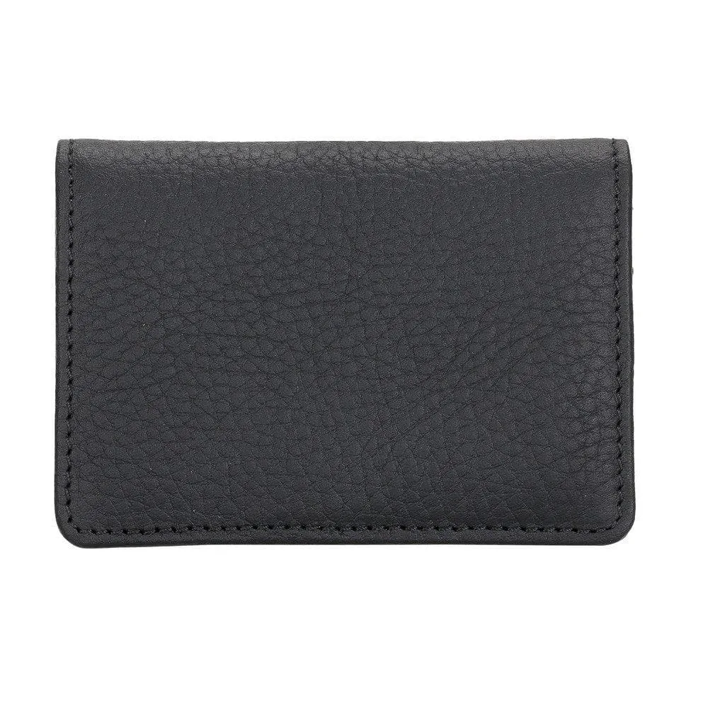 Minimalist Leather Flip Wallet with Coin & Card Slots