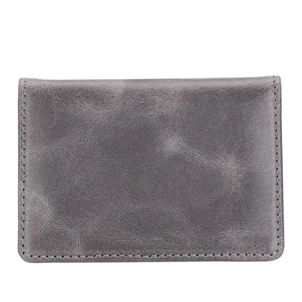 Minimalist Leather Flip Wallet with Coin & Card Slots