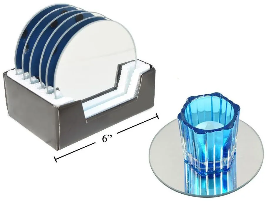 Mirror candle plate 5" 1pc