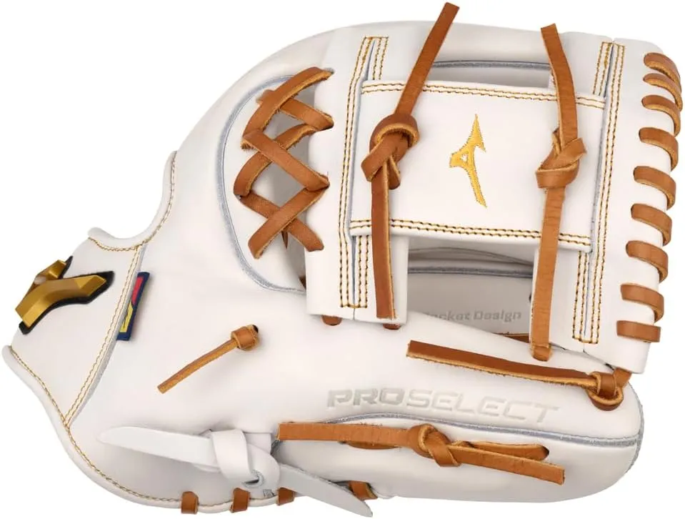 Mizuno Pro Select FP Softball Mitt, Adult, Infield, Leather, Ambidextrous, 2025