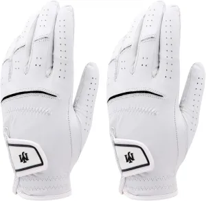 MJ Men's Premium Cabretta Leather 2 Pack Golf Glove (#24)