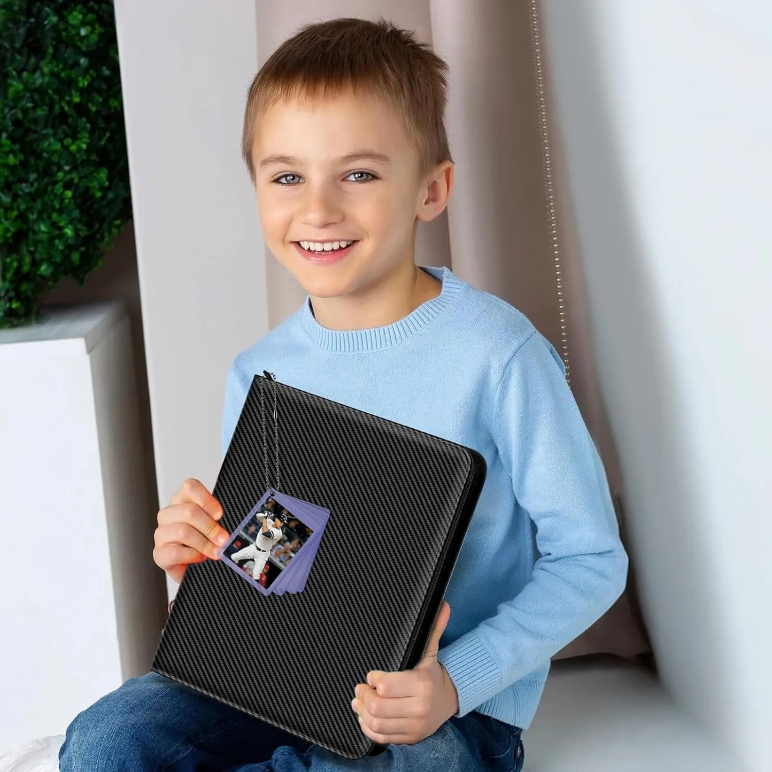 Mlikero Card Binder 9 Pocket, Trading Card Binder with Card Display Design, 720 Double Sided Pocket PU Collection Binder, Card Albums for MTG, TCG, and Sports Cards