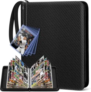 Mlikero Card Binder 9 Pocket, Trading Card Binder with Card Display Design, 720 Double Sided Pocket PU Collection Binder, Card Albums for MTG, TCG, and Sports Cards