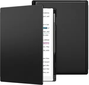 MoKo case for Remarkable Paper Pro 2024 11.8", Lightweight and Hard Back Shell Protective Case with Built-in Pen Holder, Auto Sleep/Wake for Remarkable Pro 11.8", Black