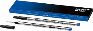 Montblanc Rollerball LeGrand Refills (F) Pacific Blue 124502 – Pen Refills for Meisterstück LeGrand Rollerball Pens with a Fine Tip – 2 x Blue Pen Cartridges