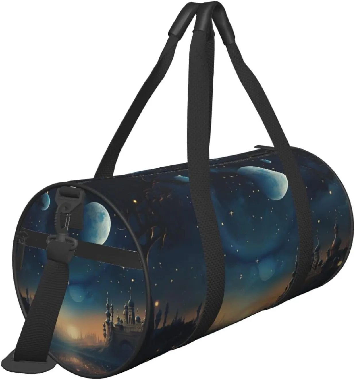 Moon Star Night Travel Duffle Bag for Men Women Sport Gym Bag Foldable Weekender Bag Carry on Overnight Bag for Travel Swimming Basketball