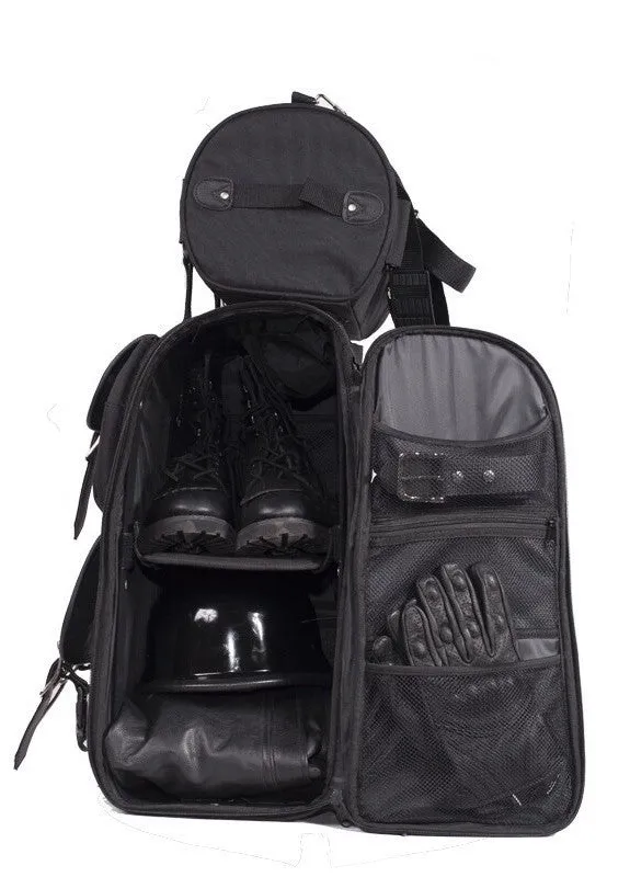 Motorcycle Sissy Bar Bag With Studs - Medium