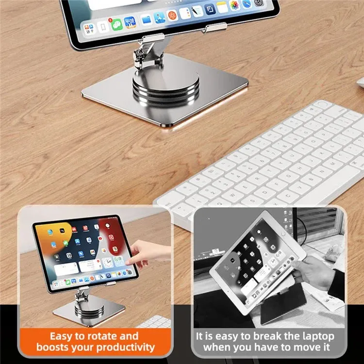 MT131 Desktop Holder Cooling Aluminum Alloy 360° Rotation Foldable Stand