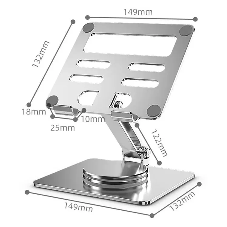 MT131 Desktop Holder Cooling Aluminum Alloy 360° Rotation Foldable Stand