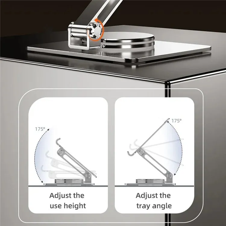 MT131 Desktop Holder Cooling Aluminum Alloy 360° Rotation Foldable Stand