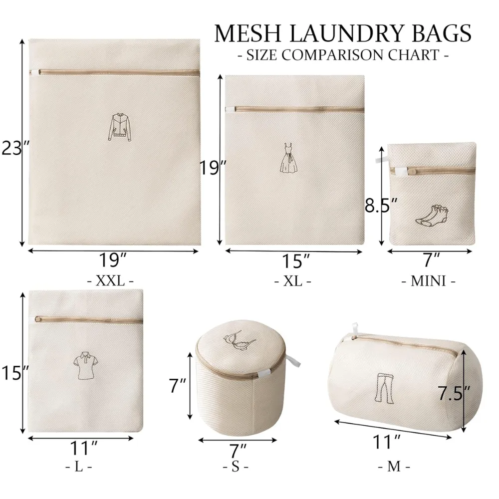 Multipurpose Net Bags For Travel and Laundry Purpose (Set of 6)