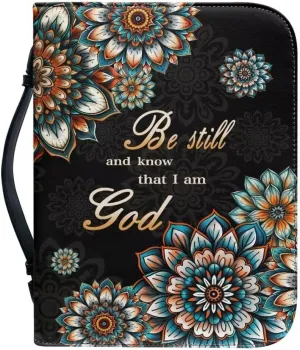 Mumeson Bible Cover Water Resistant PU Leather Handbag Tote Bag for Women Men Scripture Church Bag
