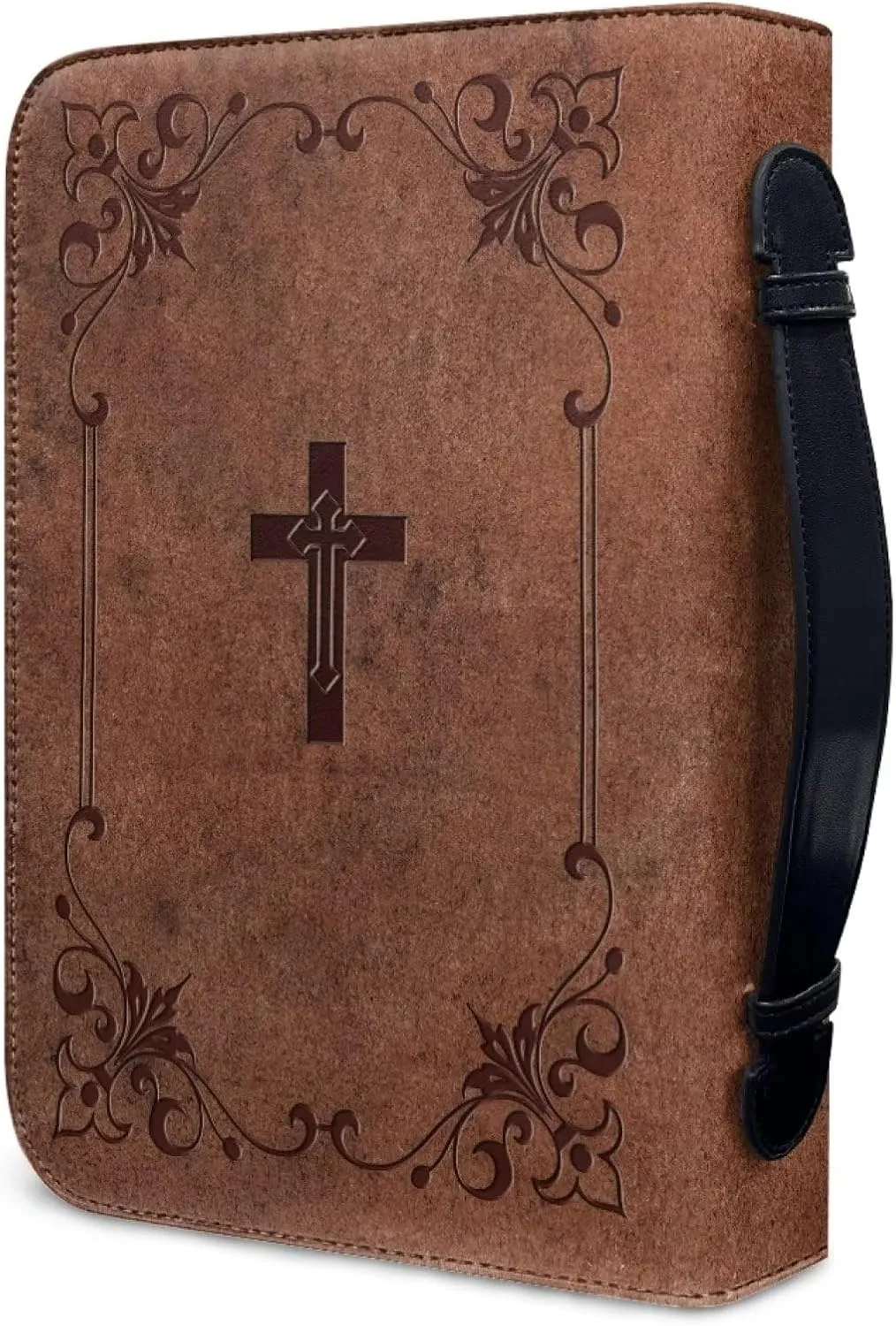 Mumeson Bible Cover Water Resistant PU Leather Handbag Tote Bag for Women Men Scripture Church Bag