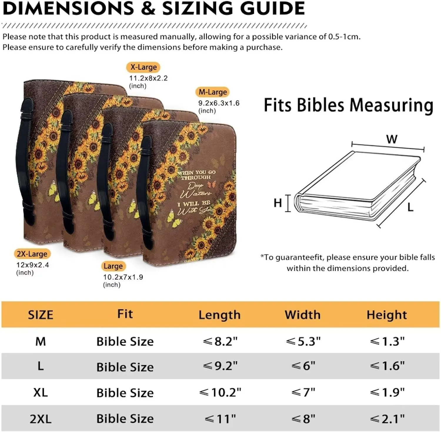 Mumeson Bible Covers for Women Leather Bible Carrying Case Organizer Bag Standard Size Large Capacity Bible Holder