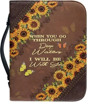 Mumeson Bible Covers for Women Leather Bible Carrying Case Organizer Bag Standard Size Large Capacity Bible Holder