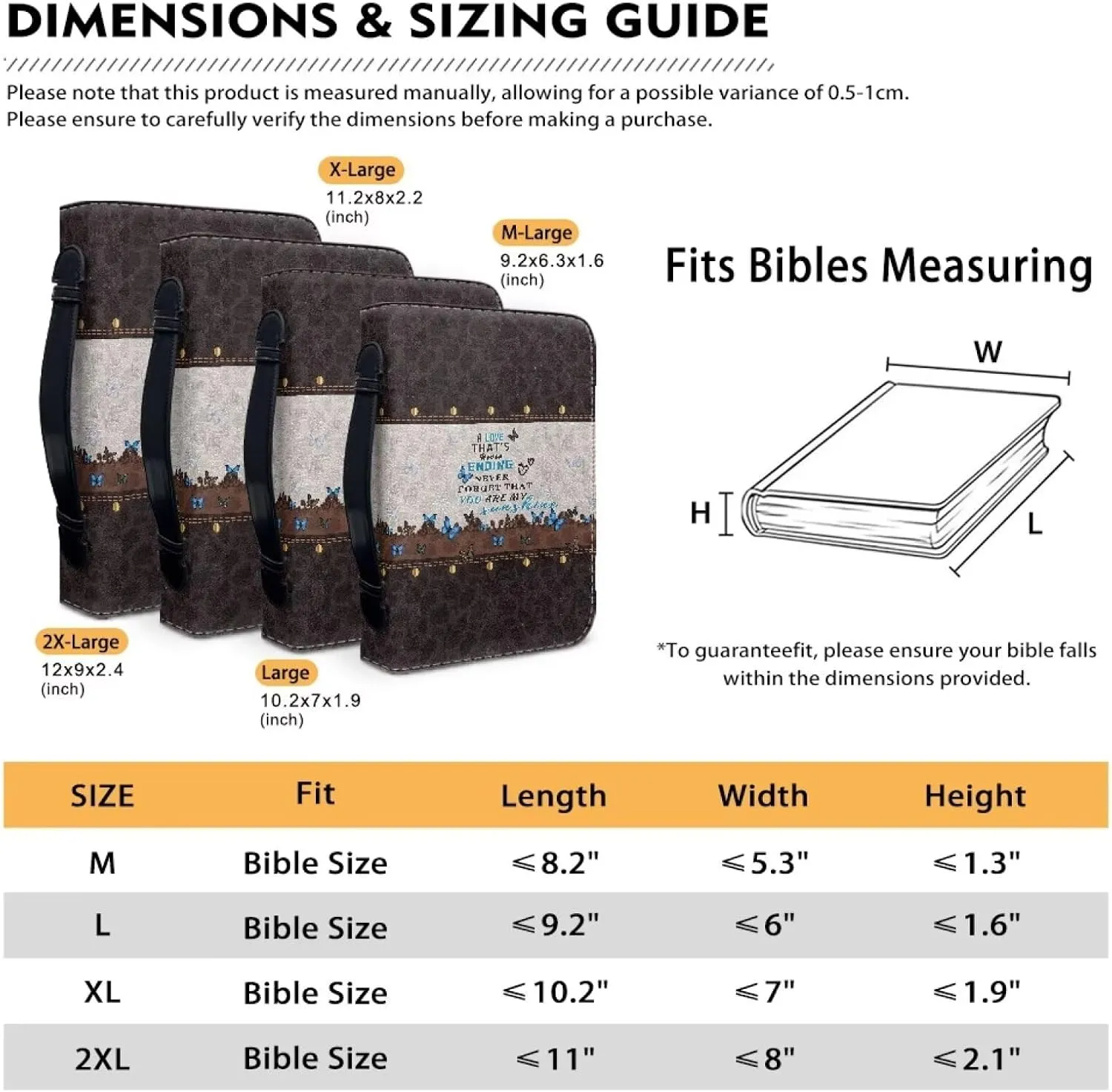 Mumeson Bible Covers for Women Leather Bible Carrying Case Organizer Bag Standard Size Large Capacity Bible Holder