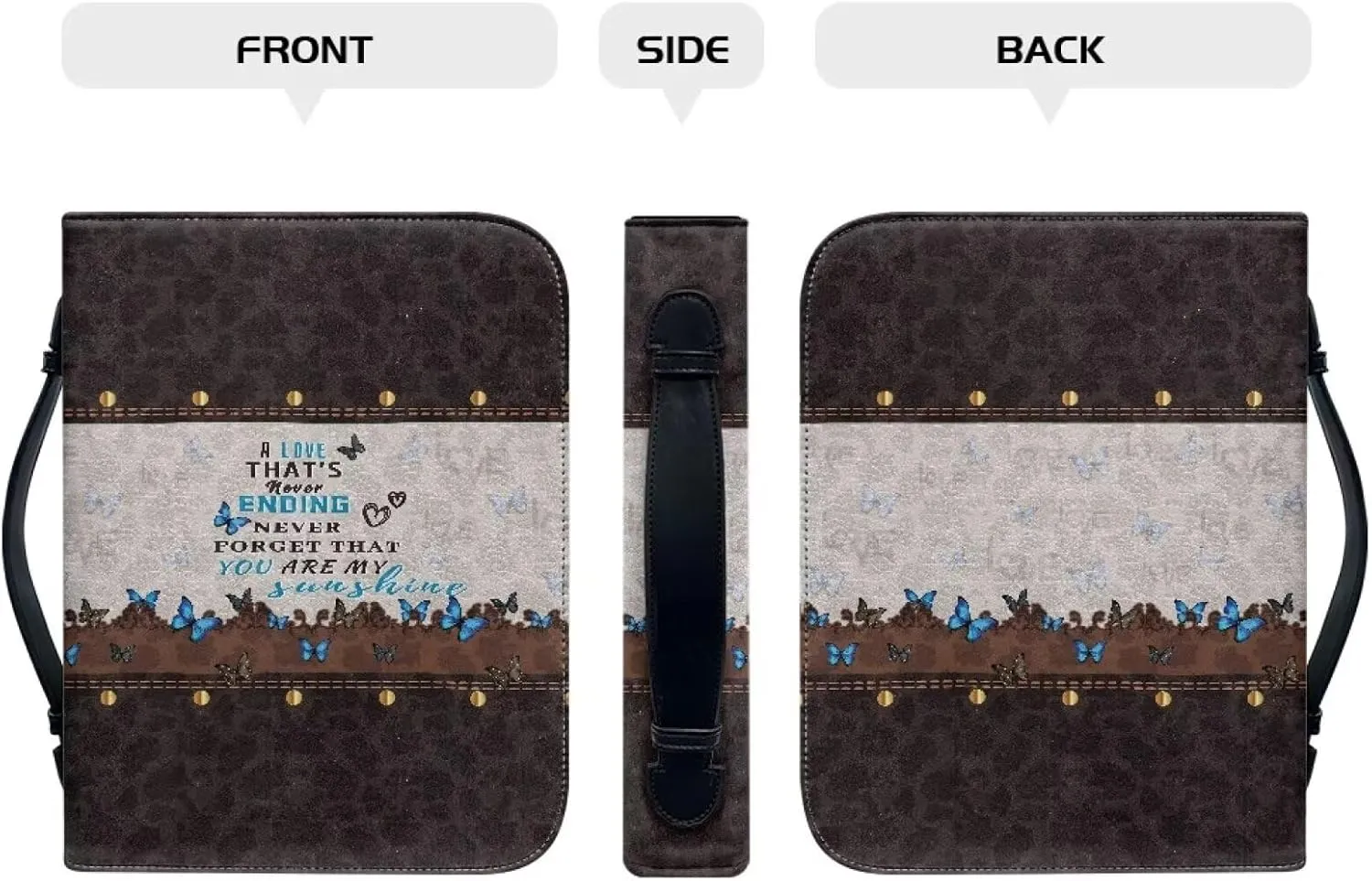 Mumeson Bible Covers for Women Leather Bible Carrying Case Organizer Bag Standard Size Large Capacity Bible Holder