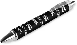 My Dog Thinks I'm Cool Humor Retractable Ballpoint Pen Black Ink 0.5mm Fine Point Pens Office Supplies