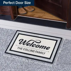 My Sign Center Door Mat, Personalized Doormat, Custom Welcome Mat for Front Door, Indoor/Outdoor,Housewarming Gift, Heavy Duty Slip Resistant Backing, 18x30 Inches, Polyester Top Made in USA