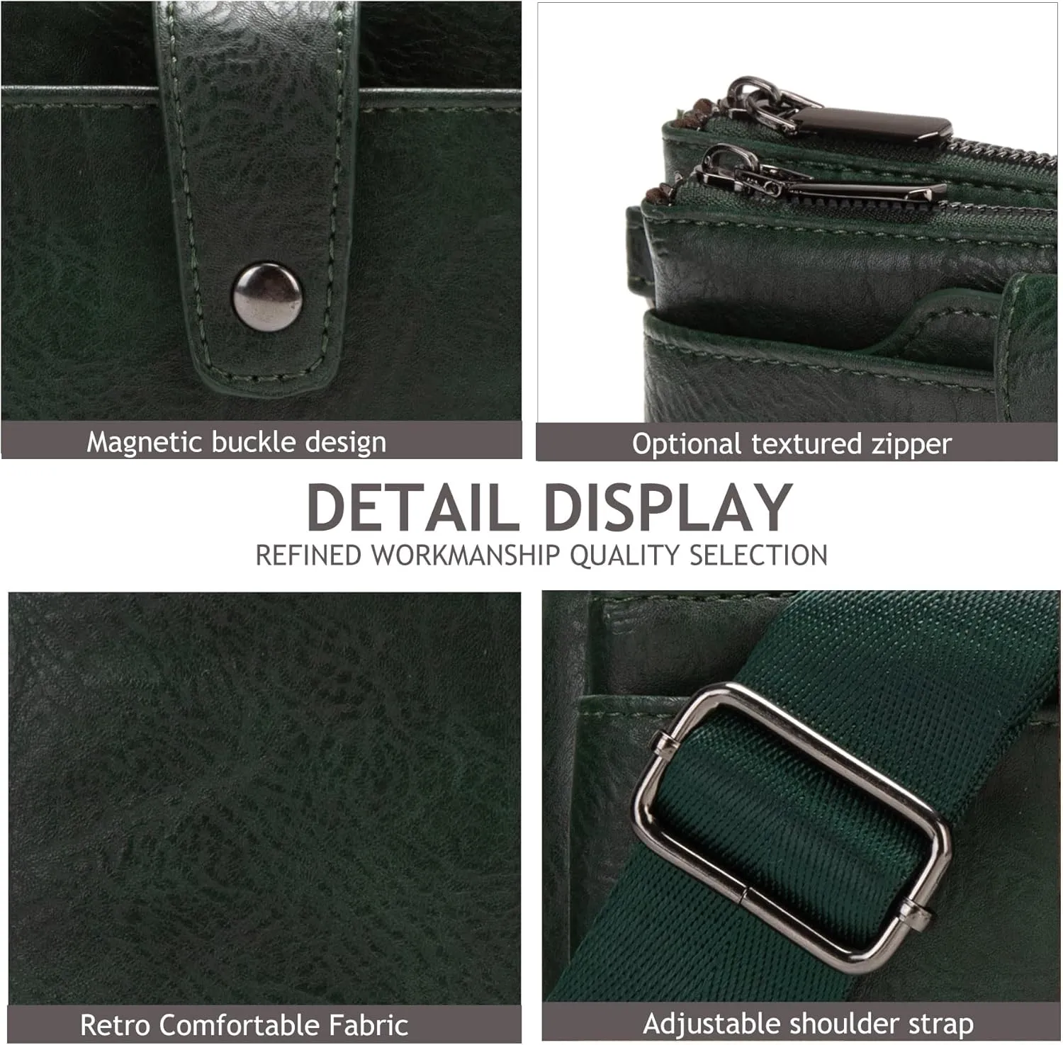myfriday Womens Vintage Vegan Leather Wristlet Clutch Purse with Zip Around 2 Strap & Detchable Card Holder