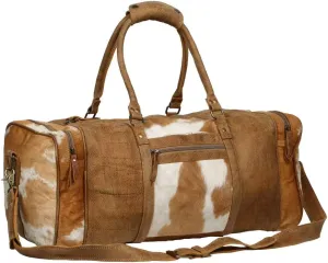 Myra Bag Cinnamon Cowhide Leather Travel Bag S-1272