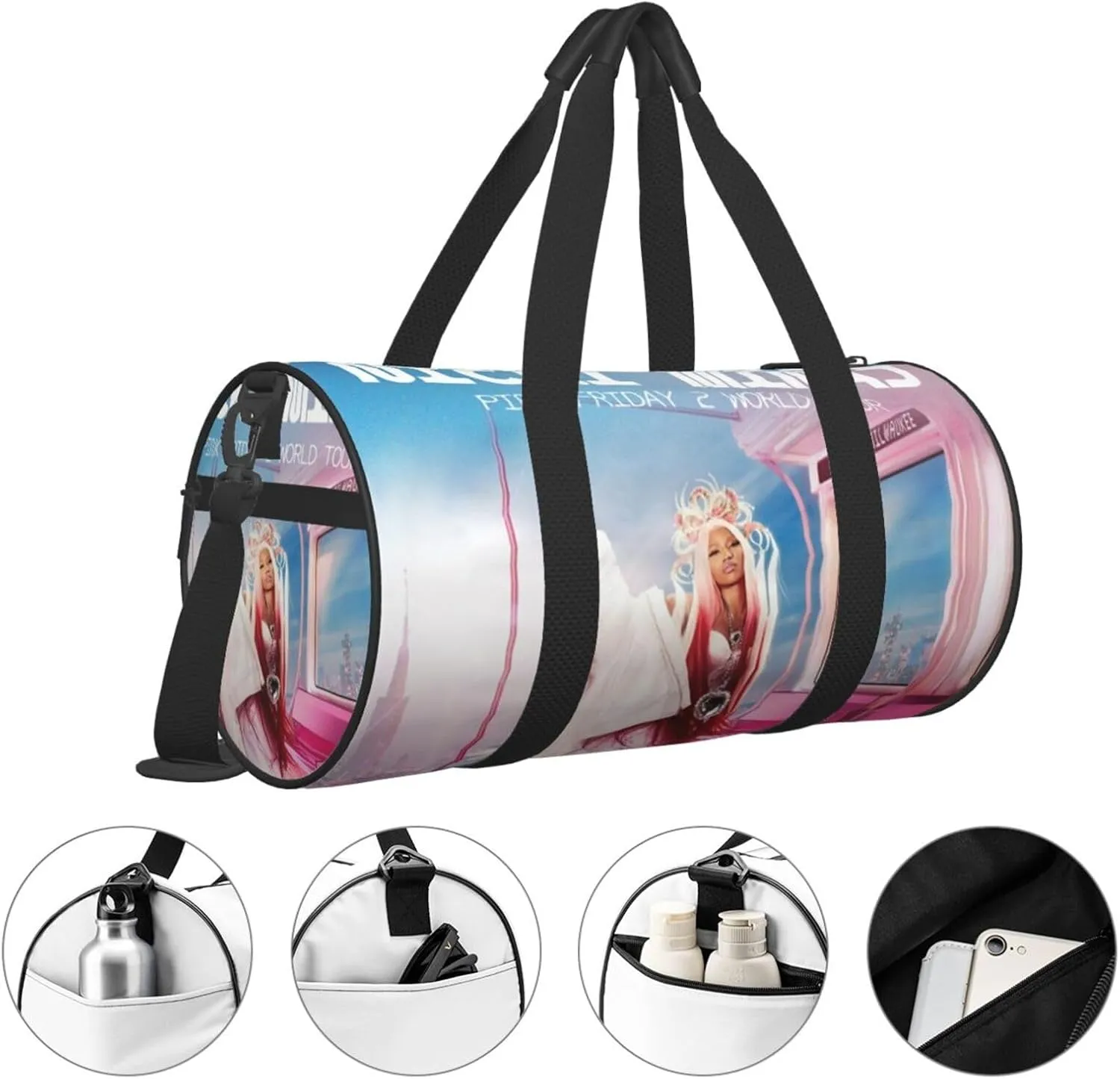 N-icki Minaj Sport Duffel Bag,Travel Duffle Bag Sports Gym Bag,Tote Weekender Bag for Women Men Business Trip