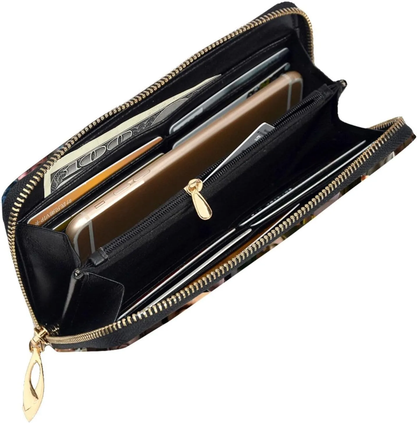 Nic-olas Cage Wallet, Long Leather Zipper Wallet, Fashionable Handbag