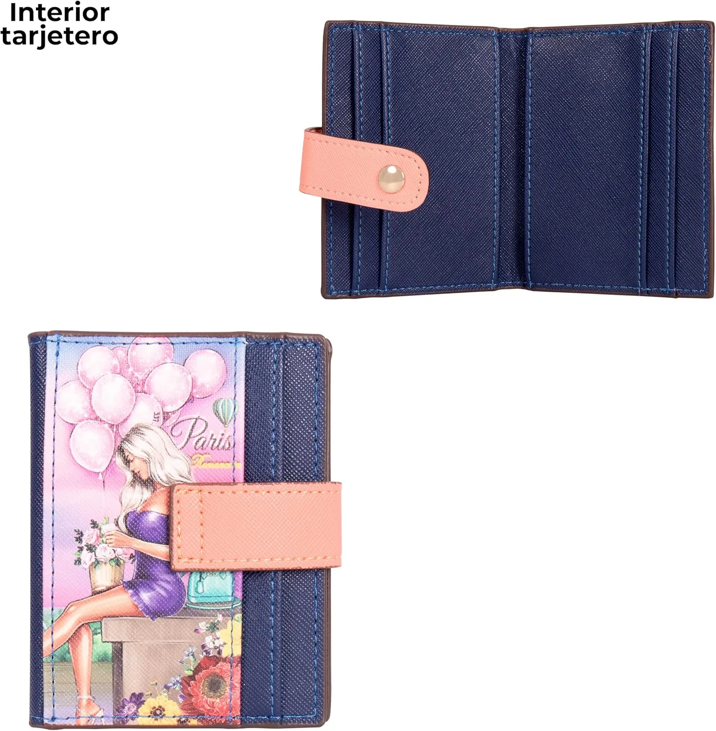 NICOLE LEE 3 Pieces Accessories Gift Value Set (Wallet Crossbody, Small Card Case, Diamond Fashion Watch)