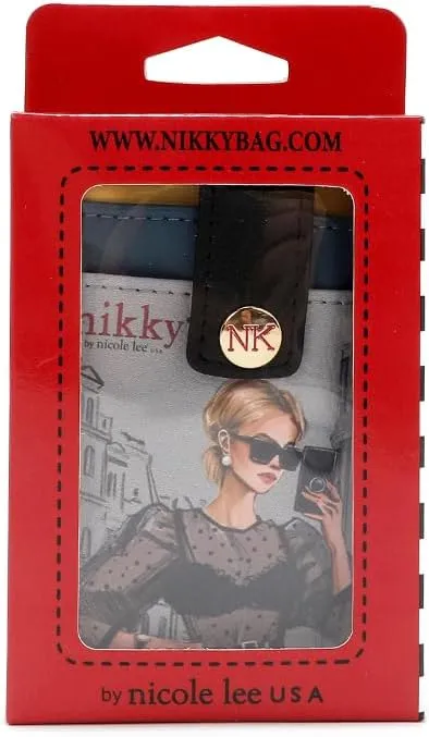 Nicole Lee NIKKY Mini Card Holder, Vegan Leather, Spacious Interior (URBAN COFFEE DREAM)