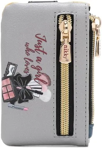 Nicole Lee NIKKY Mini Card Holder, Vegan Leather, Spacious Interior (URBAN COFFEE DREAM)