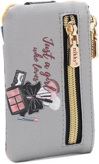 Nicole Lee NIKKY Mini Card Holder, Vegan Leather, Spacious Interior (URBAN COFFEE DREAM)