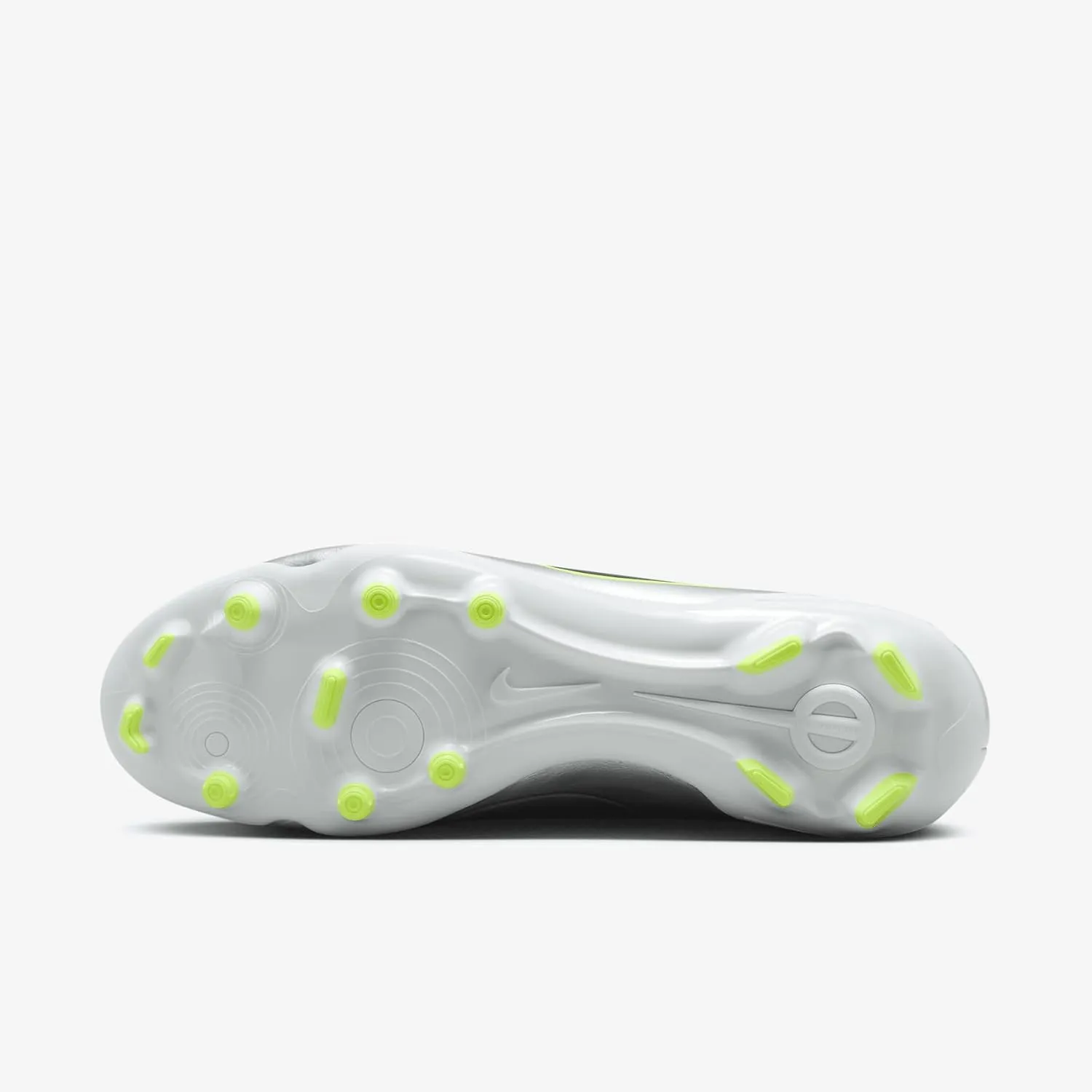 Nike Tiempo Legend 10 Club Multi-Ground Low-Top Soccer Cleats (DV4344-001, Metallic Silver/Volt/Black)