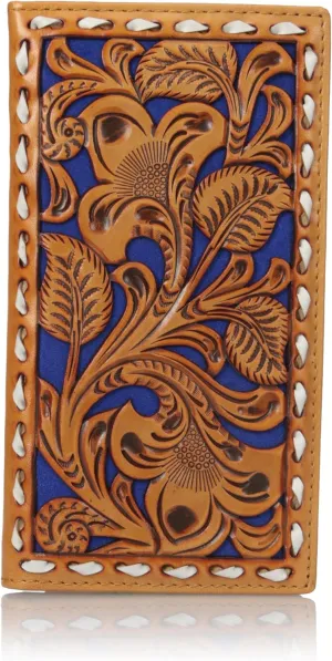 Nocona Men's Blue Floral Pierced Rodeo Buck