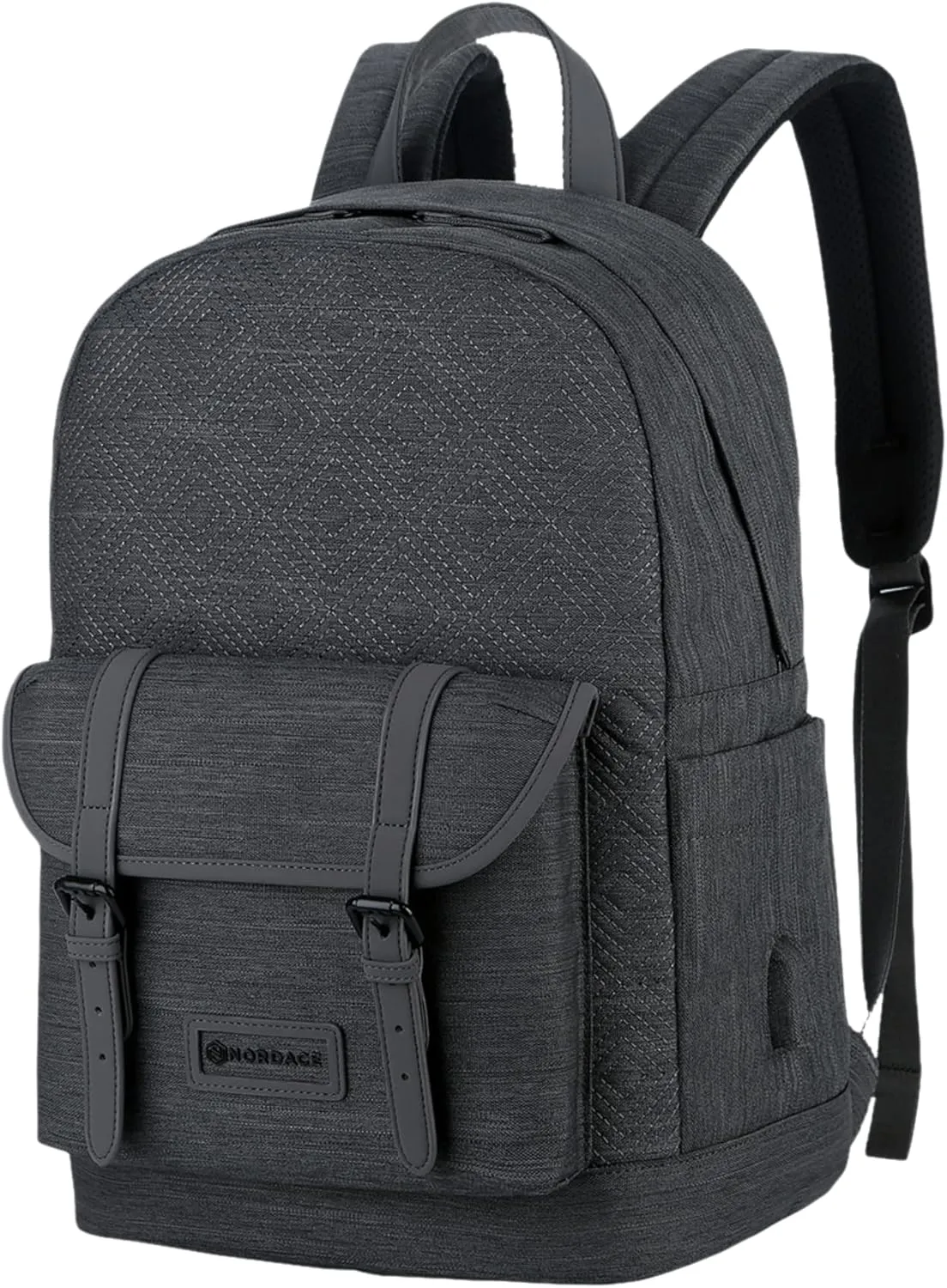 Nordace Comino Classic Backpack with USB Charging Port, Water Resistant - 15.6 Inch Laptop Backpack for Everyday, Travel, Work (Charcoal)