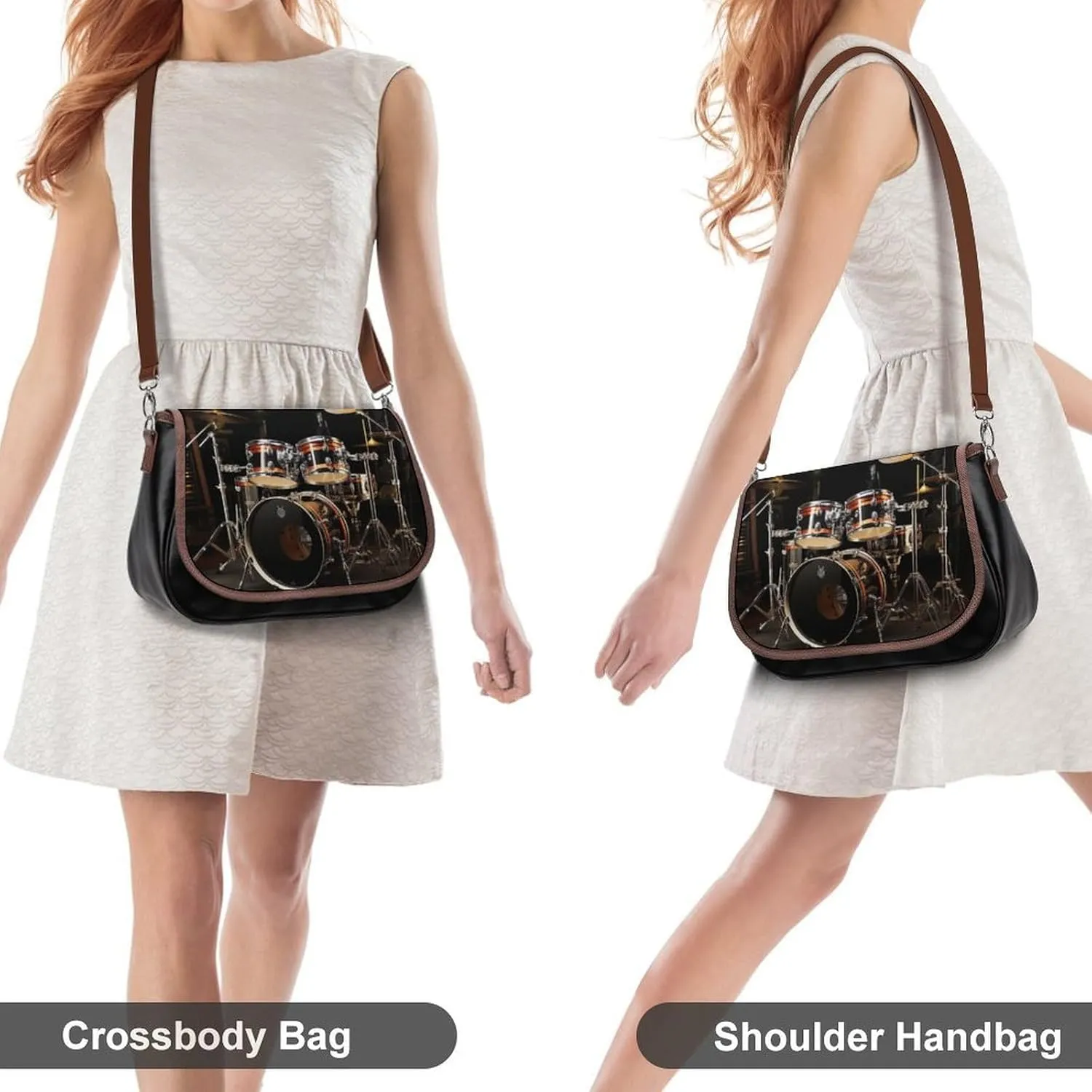 Ocean Wave Crossbody Bags for Women,PU Leather Tote Bag for Women,Shoulder Bag Purse for Work Shopping Travel