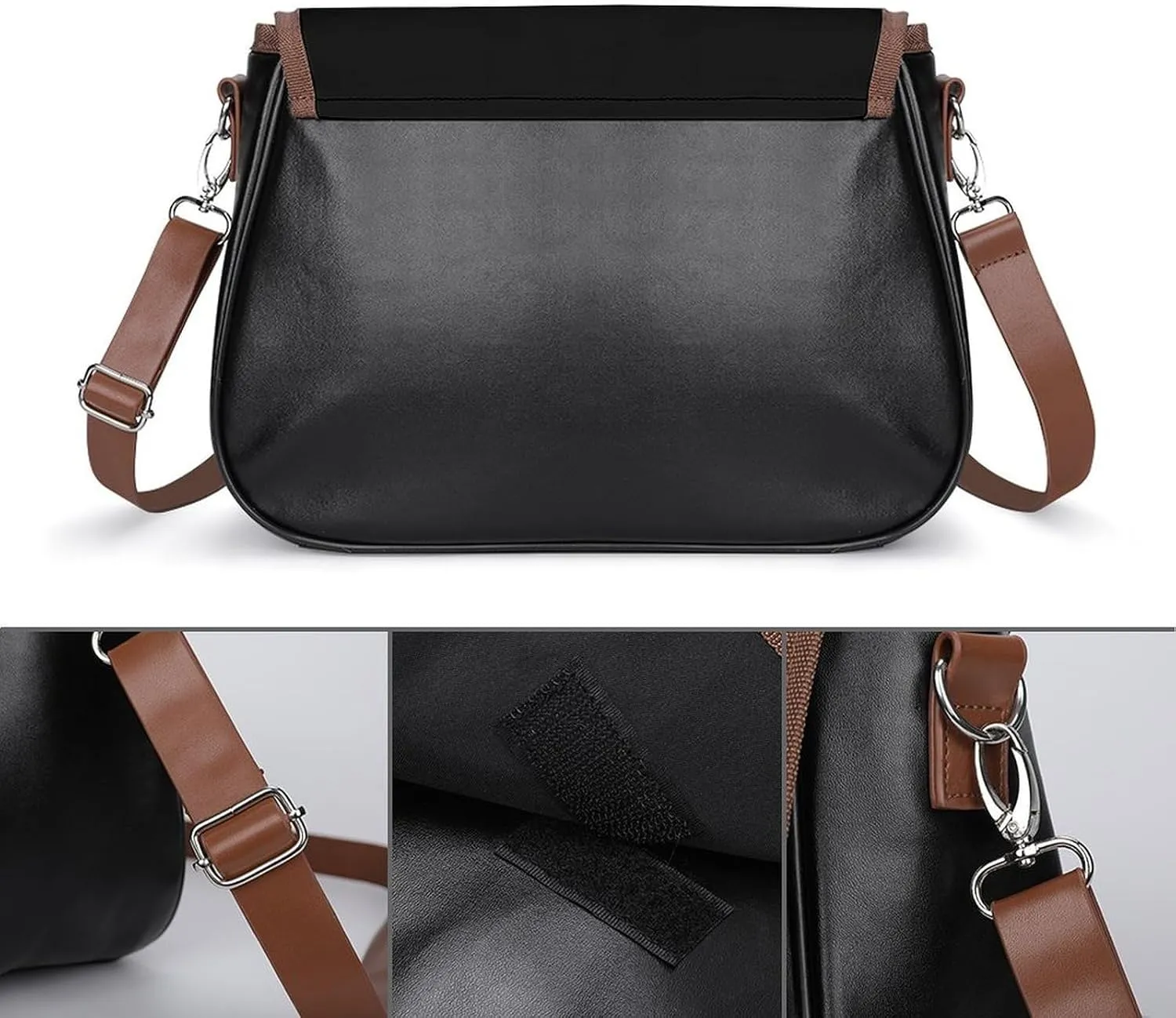 Ocean Wave Crossbody Bags for Women,PU Leather Tote Bag for Women,Shoulder Bag Purse for Work Shopping Travel