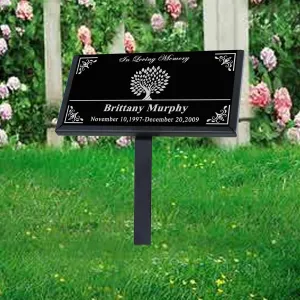 ODB Personalized Tombstones for Graves with Photo Name, Headstones for Graves for Human, Grave Markers for Cemetery for Humans 12x6 inches (30x15cm)