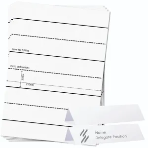 OfficeGear Wide Tent Cards 4-Up: Perforated Printable Cards - 55 Sheets / 220 Cards with Free Template
