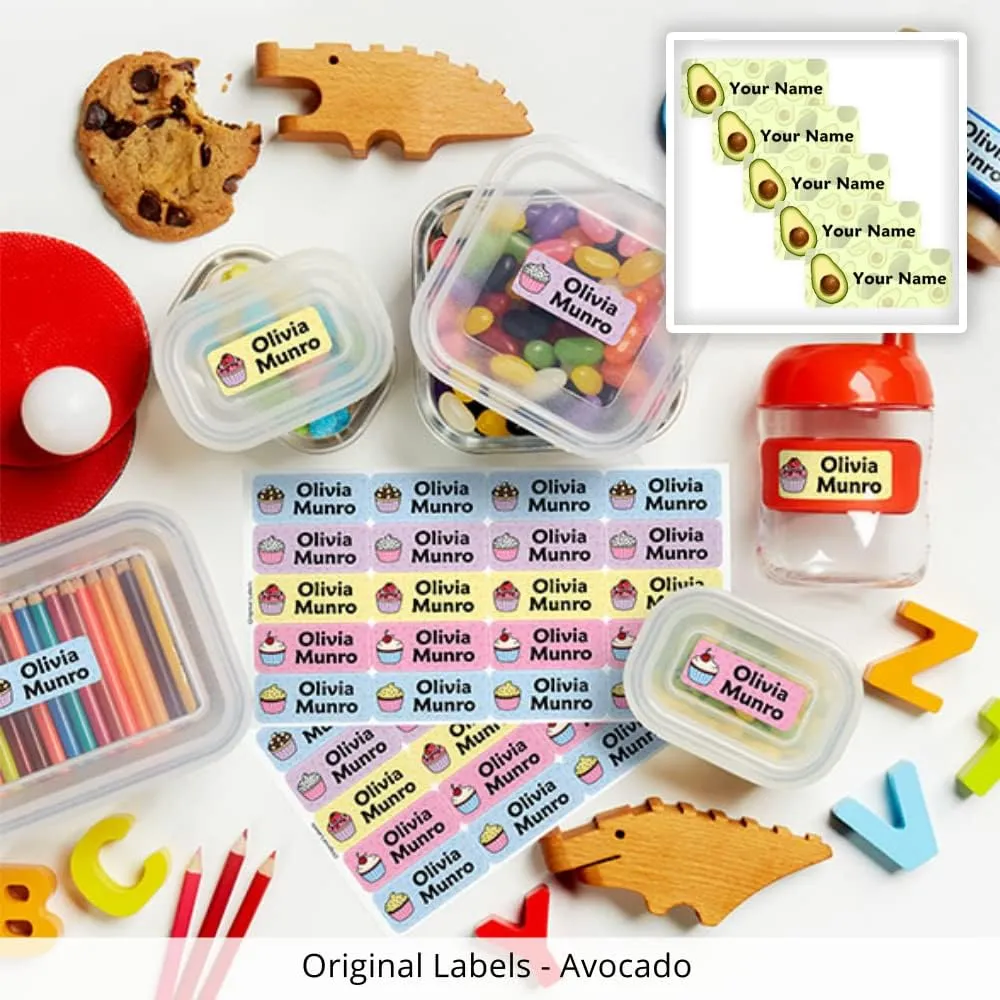 Oliver's Labels A-Z Package, 37 Durable Personalized Name Labels & Tags (Avocado)