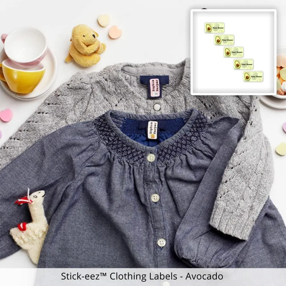 Oliver's Labels A-Z Package, 37 Durable Personalized Name Labels & Tags (Avocado)