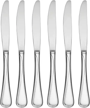 Oneida Flight Stainless Steel 18/10 Dinner Knives (Dinner Knives, Set of 6)