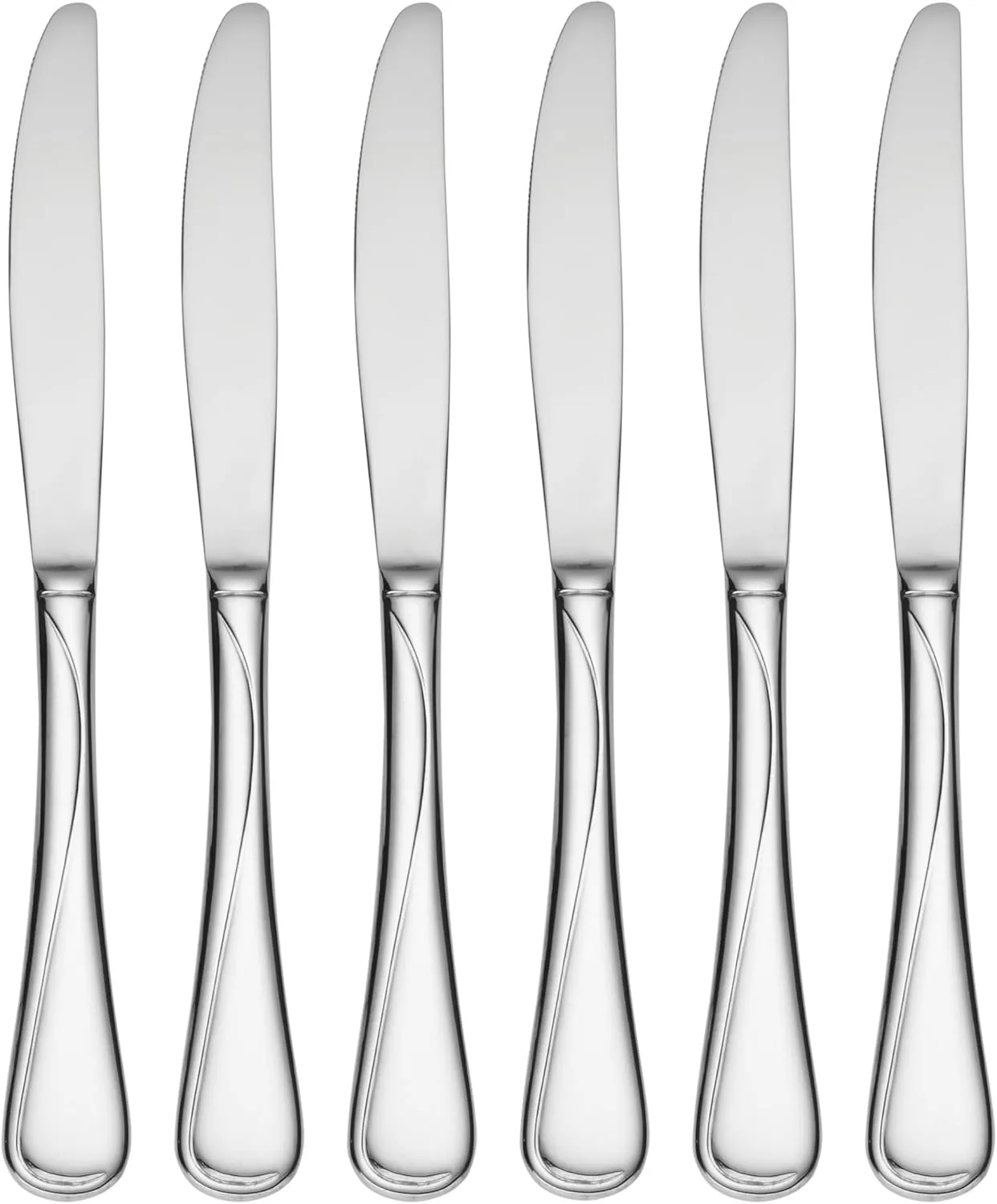 Oneida Flight Stainless Steel 18/10 Dinner Knives (Dinner Knives, Set of 6)
