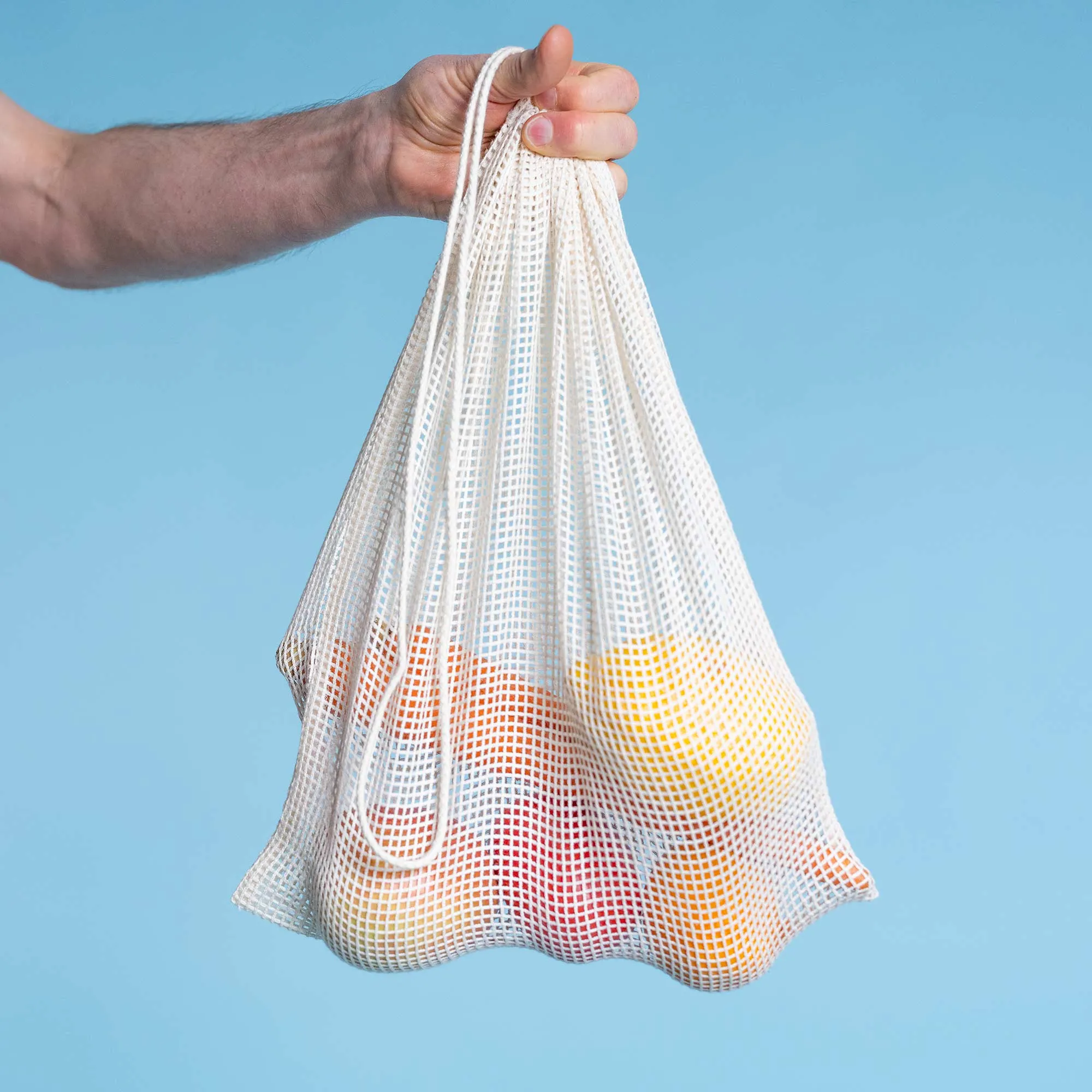 ORGANICA 100% Organic Cotton Drawstring Mesh Bag (Produce, Laundry, Dye, Packing) (Plastic-free)