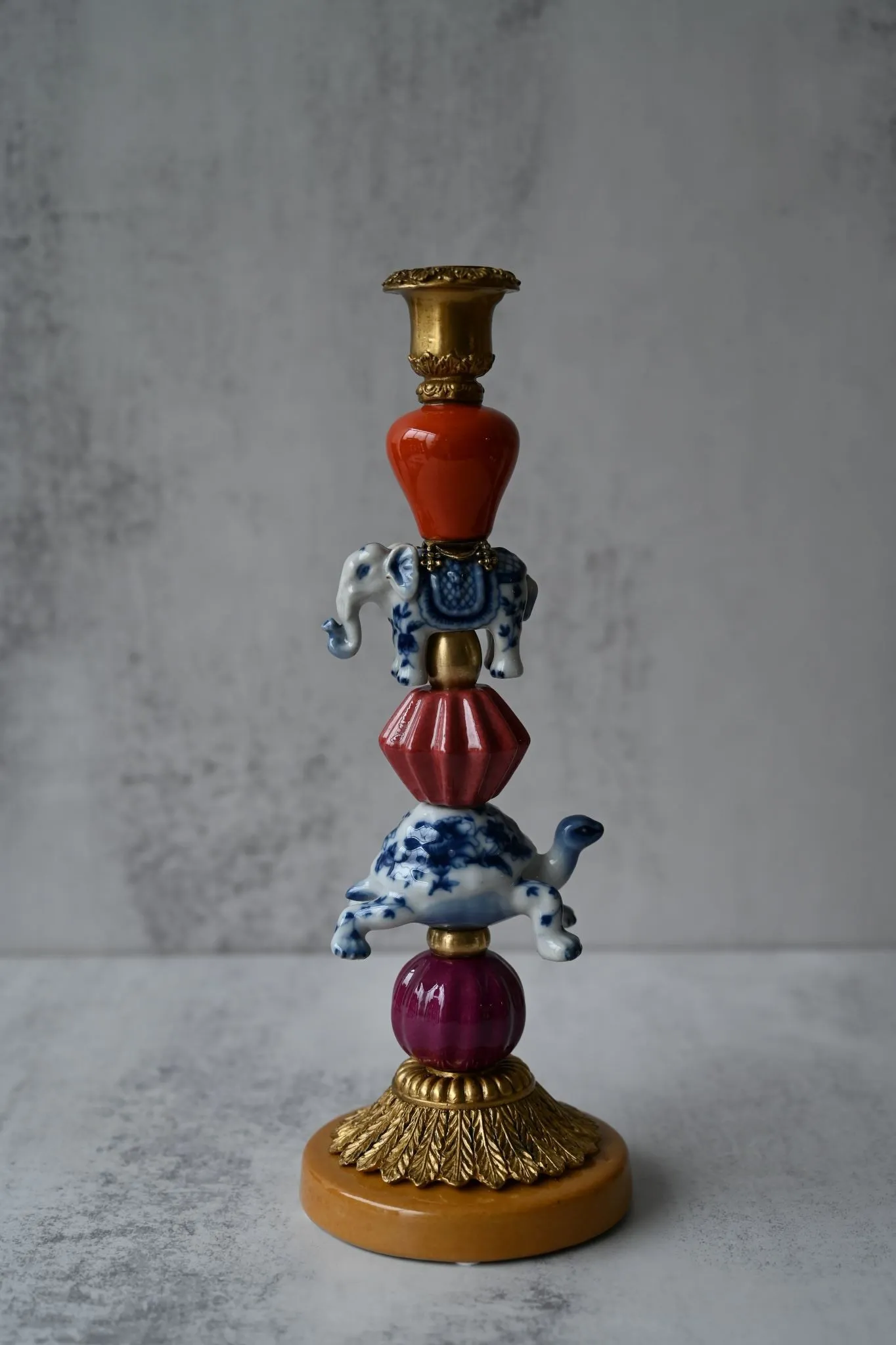 Ornate Ceramic Turtle Candle Holder