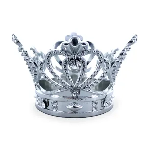 Ornate Silver Crown Egg Stand Holder Display