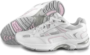 Orthaheel Women's Action Walker Shoes, White/Pink, 7.5